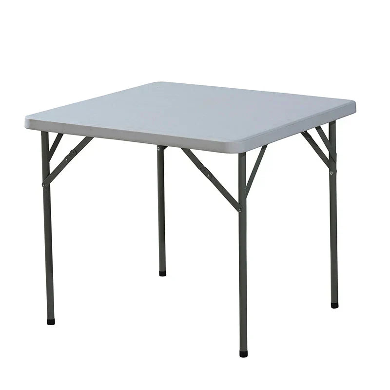 Versatile Folding Table For Outdoors, 3-Foot Square, Space-Saving Durable Plastic