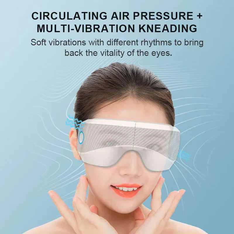 Relax And Revive USB Rechargeable Eye Massager With Wireless Heating And Vibration