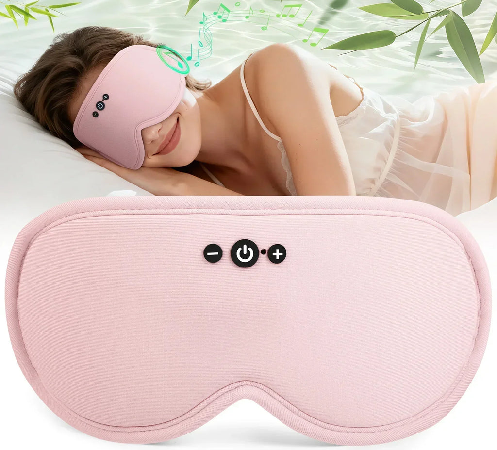Serene Sleep Eye Mask With Bluetooth 5.4 And 3D Design For Light Blocking