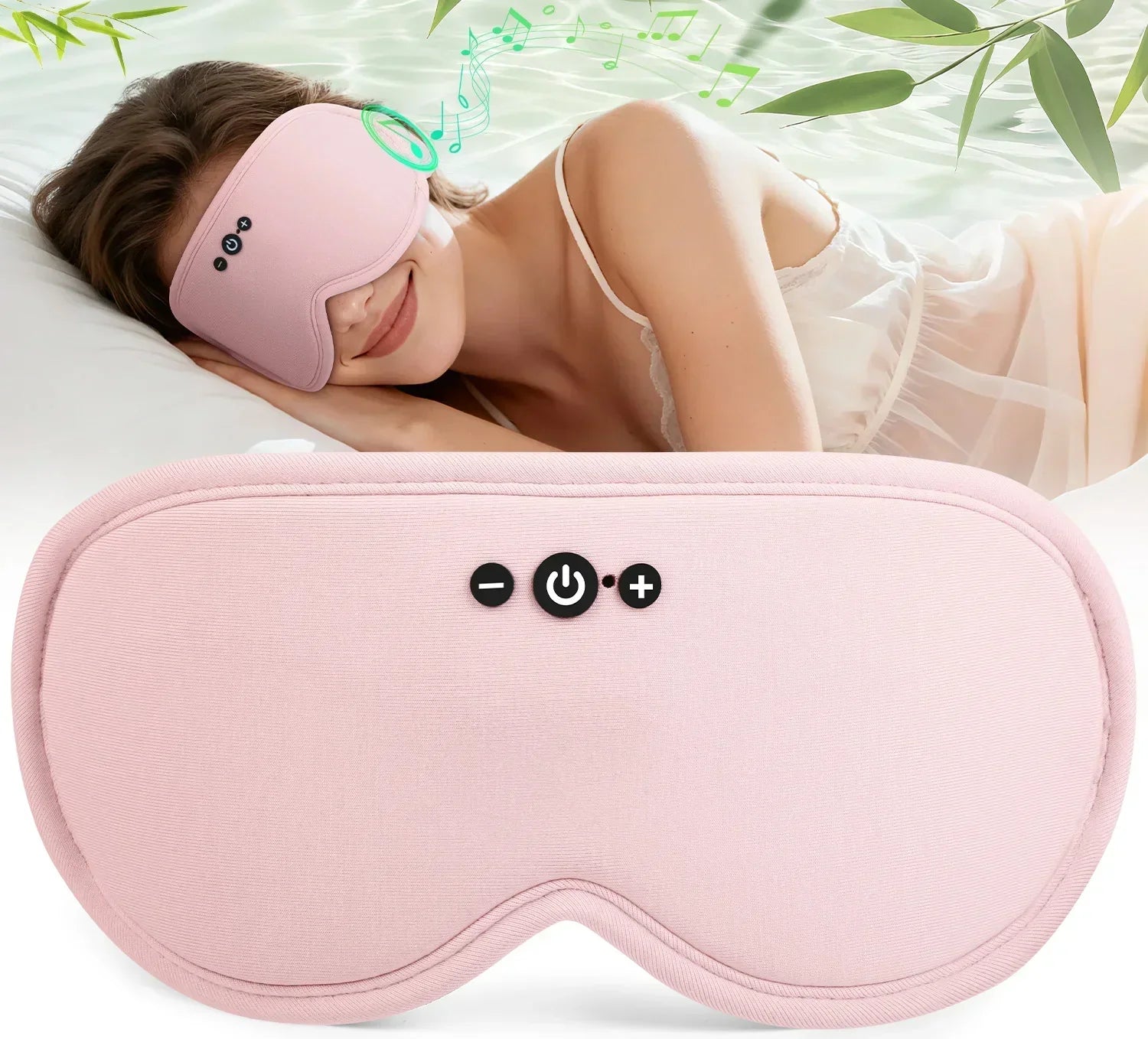 Serene Sleep Eye Mask With Bluetooth 5.4 And 3D Design For Light Blocking