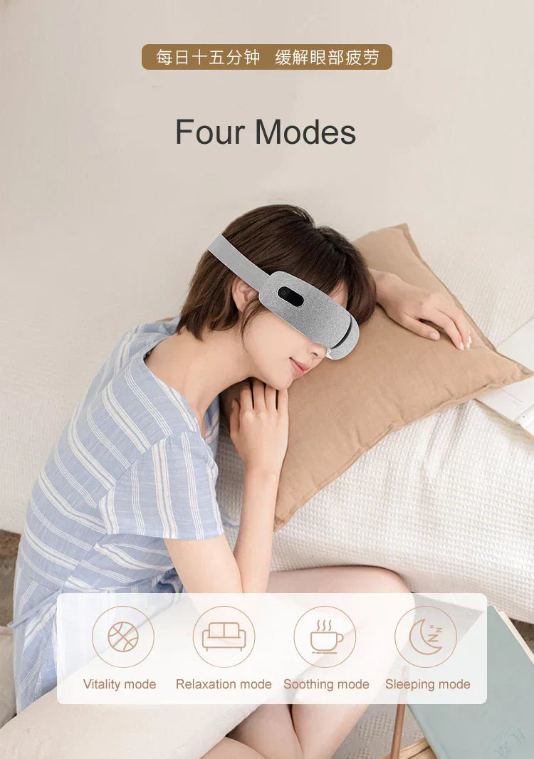 Graphene Heating Eye Massager From Relaxation Series With Three Layer Airbags For Fatigue Relief