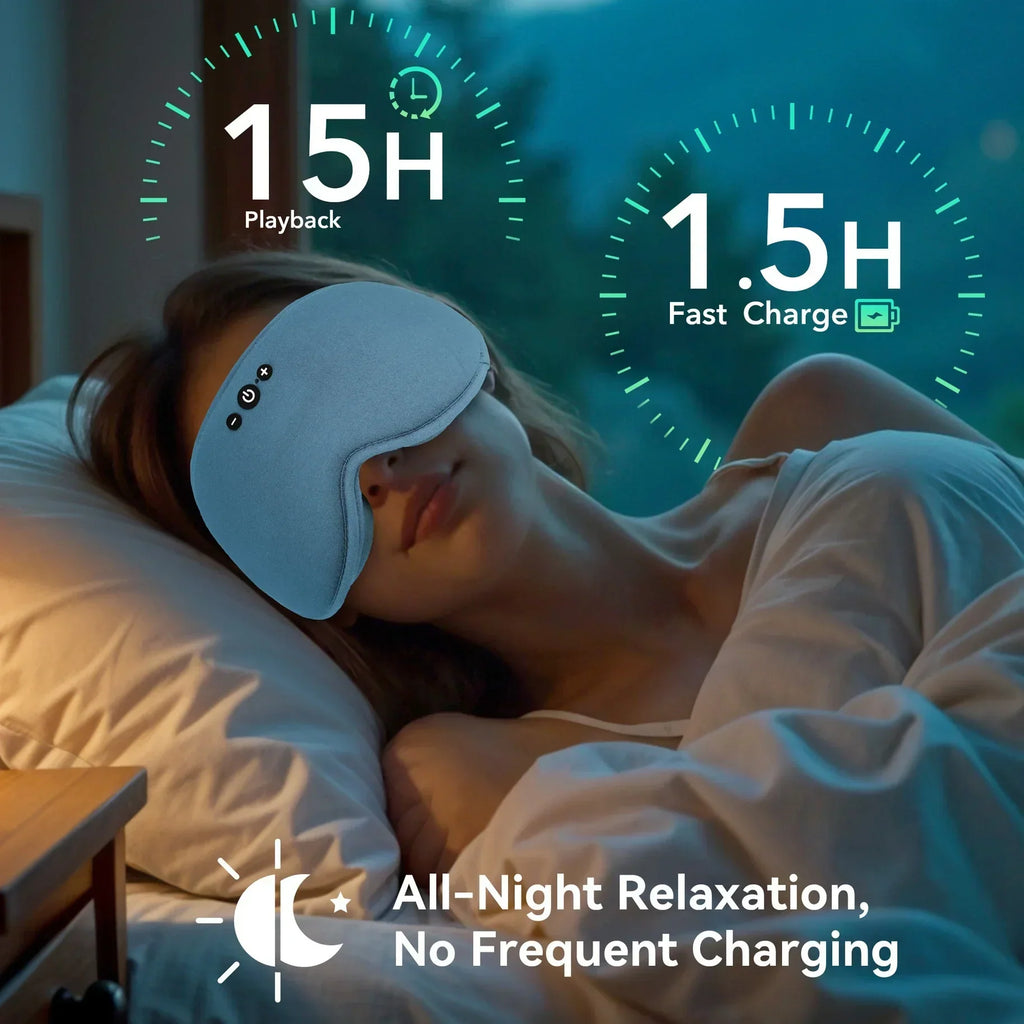 DreamEase Bluetooth 3D Sleep Mask With Light Blocking And Music