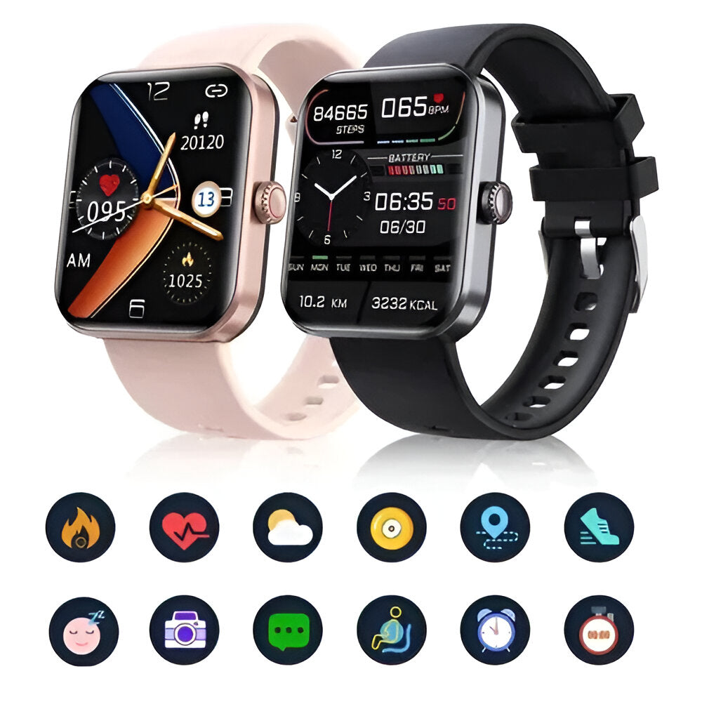 HealthTrack Zinc Alloy Smartwatch With Health Tracking And Bluetooth Calling