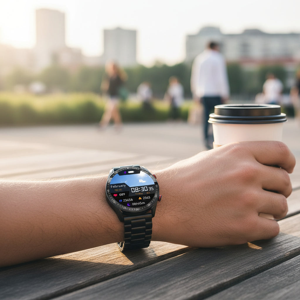 Health Guardian Smartwatch With Health Metrics And All Day Fitness Tracking