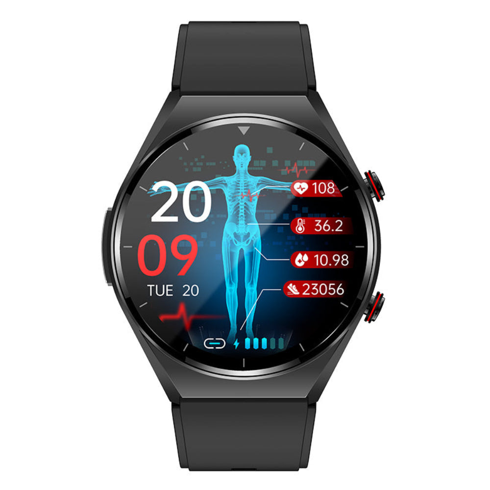 Health Tracker Smartwatch With ECG Monitoring For Daily Wellness And Waterproof Build