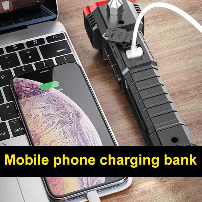 Rugged Magnetic Flashlight Rechargeable Waterproof For Outdoor Use
