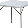 Versatile Folding Table For Outdoors, 3-Foot Square, Space-Saving Durable Plastic