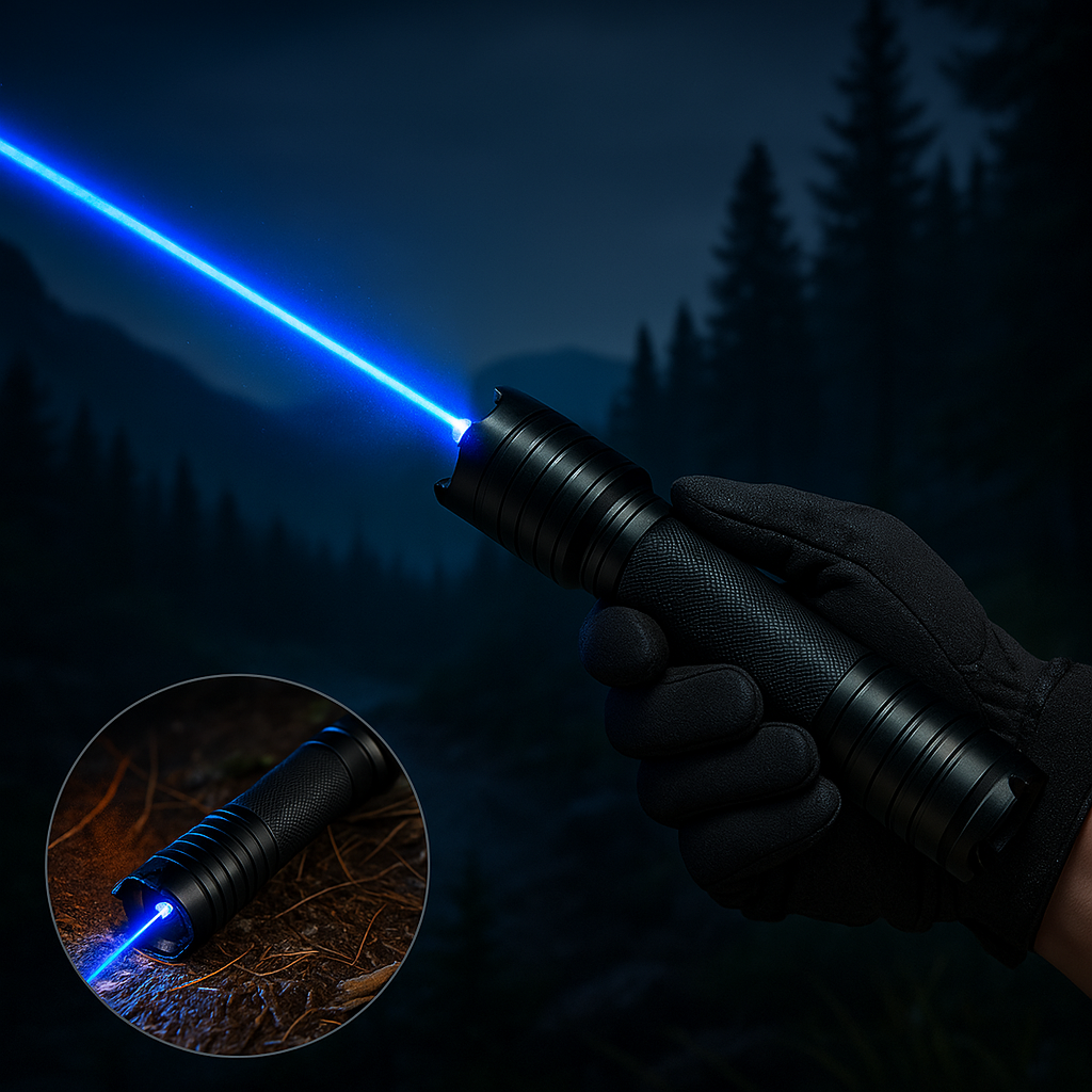 Rechargeable Laser Torch With 5000m Range Durable Aluminum Body