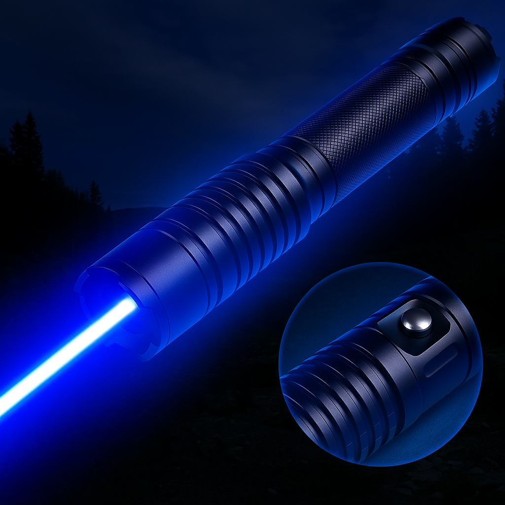 Rechargeable Laser Torch With 5000m Range Durable Aluminum Body