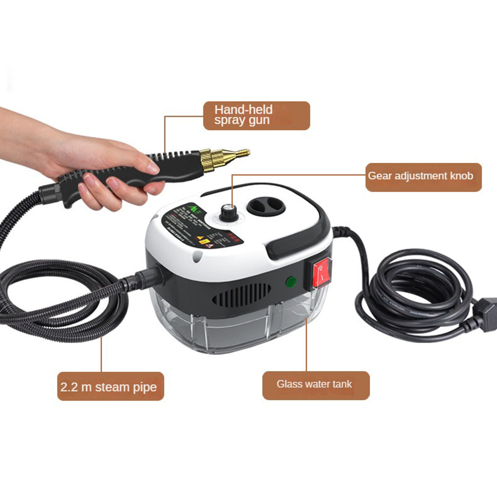Eco Friendly 2500W Steam Cleaner With Six Adjustable Settings For Home And Kitchen