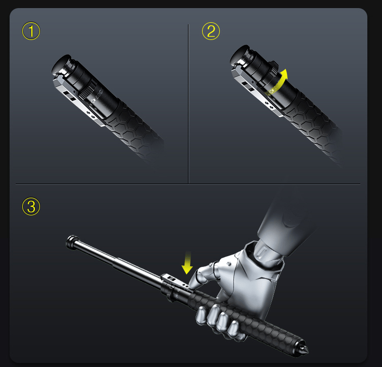 HikeShield Adjustable Trekking Pole With Anti Slip Grip