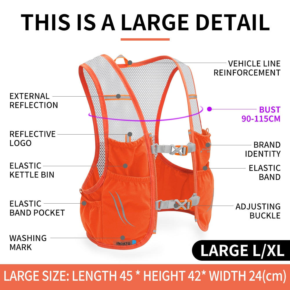 Hike Racer Ultralight Breathable Running Pack Vest For Outdoor Adventures