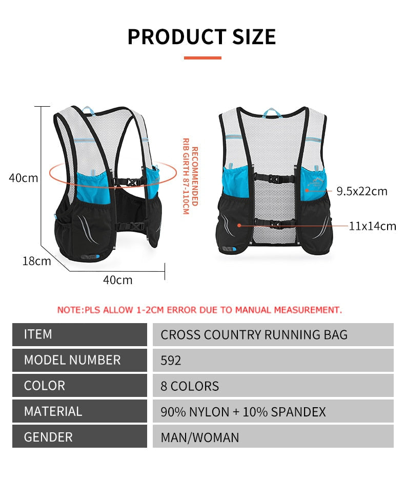 Hike Racer Ultralight Breathable Running Pack Vest For Outdoor Adventures