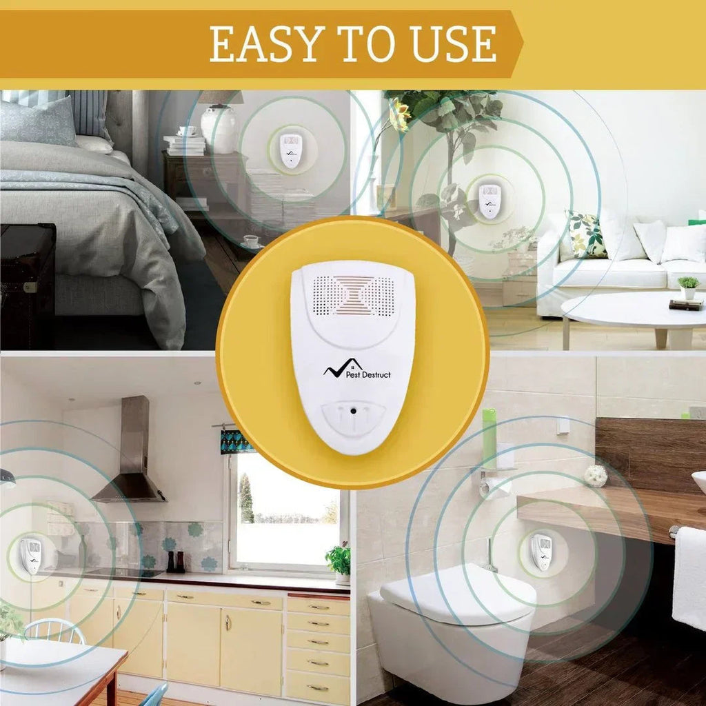 HomeGuard Ultrasonic Pest Repeller For Bed Insect Control And Peaceful Sleep