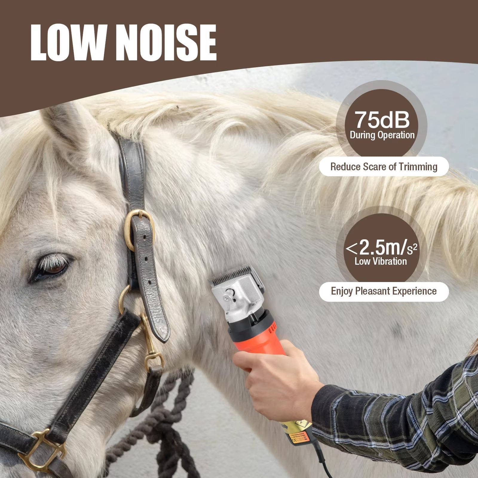Equestrian Horse Clippers With Ultra Quiet Operation And Ergonomic Grip