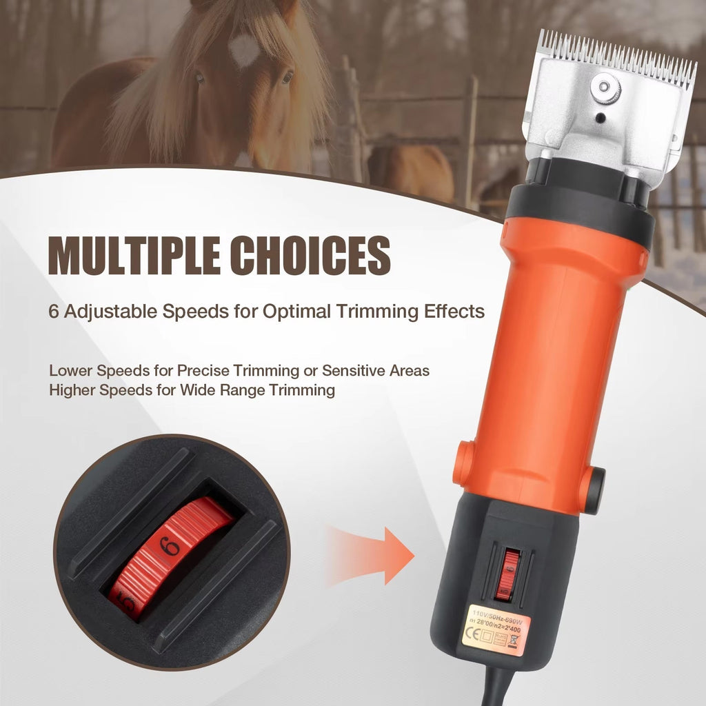 Equestrian Horse Clippers With Ultra Quiet Operation And Ergonomic Grip