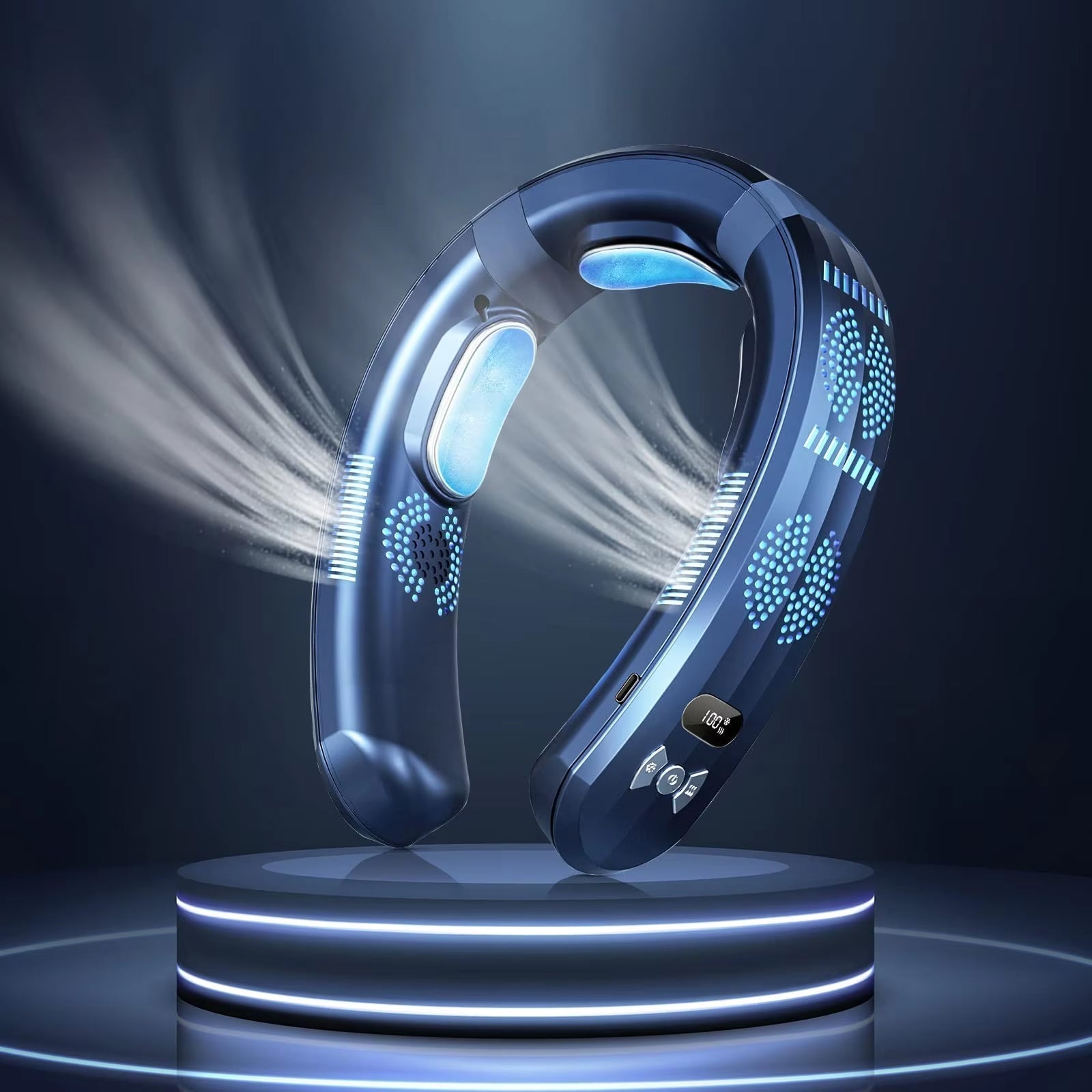 HulaZepyr Neck Band Fan With 360 Airflow And 8-Hour Battery For Cooling And Heating
