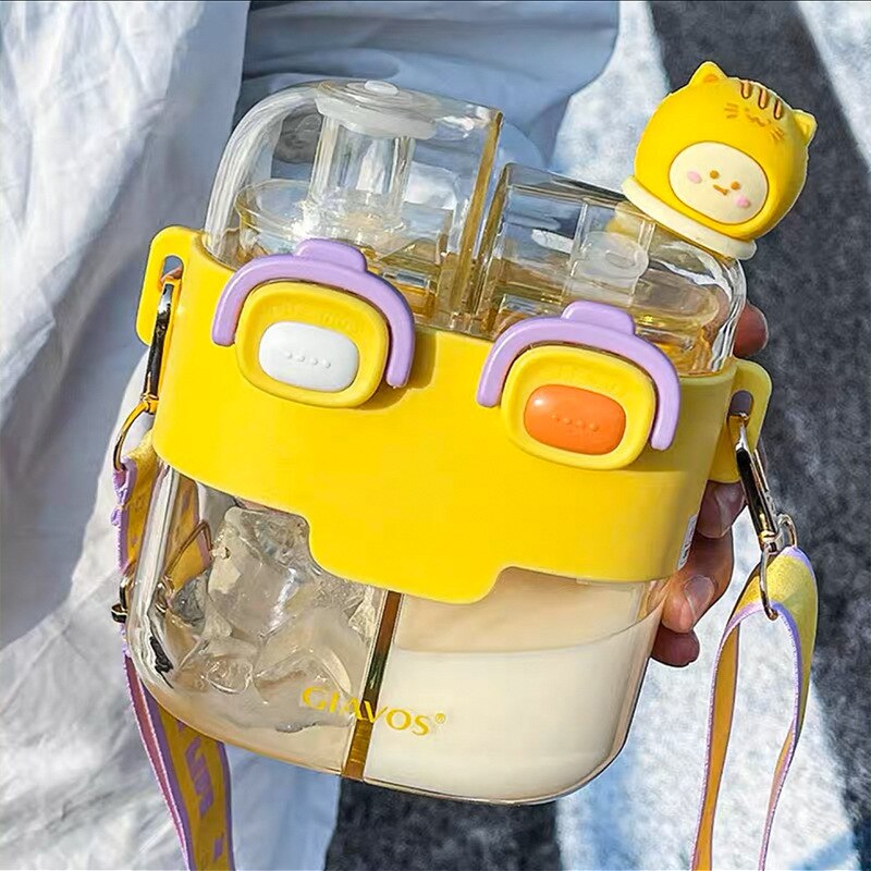 Hydration Buddy Water Bottle For Kids With Double-Bin Design
