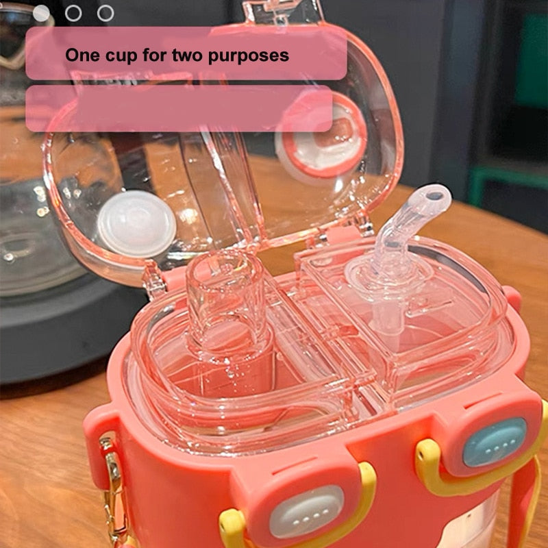 Hydration Buddy Water Bottle For Kids With Double-Bin Design