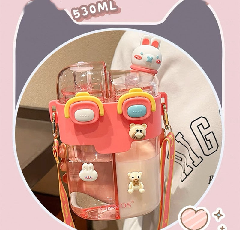 Hydration Buddy Water Bottle For Kids With Double-Bin Design