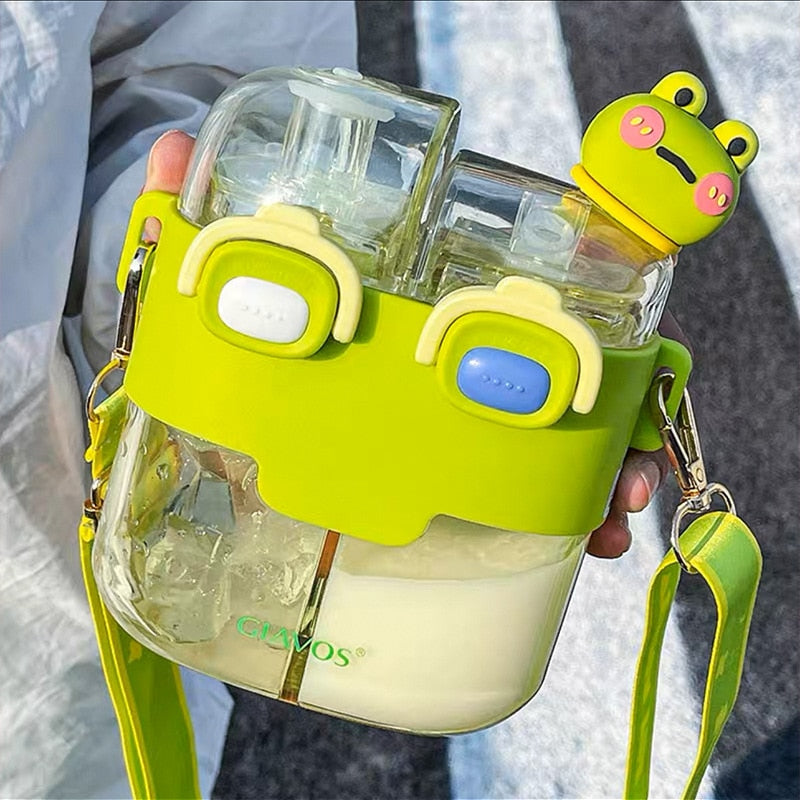 Hydration Buddy Water Bottle For Kids With Double-Bin Design