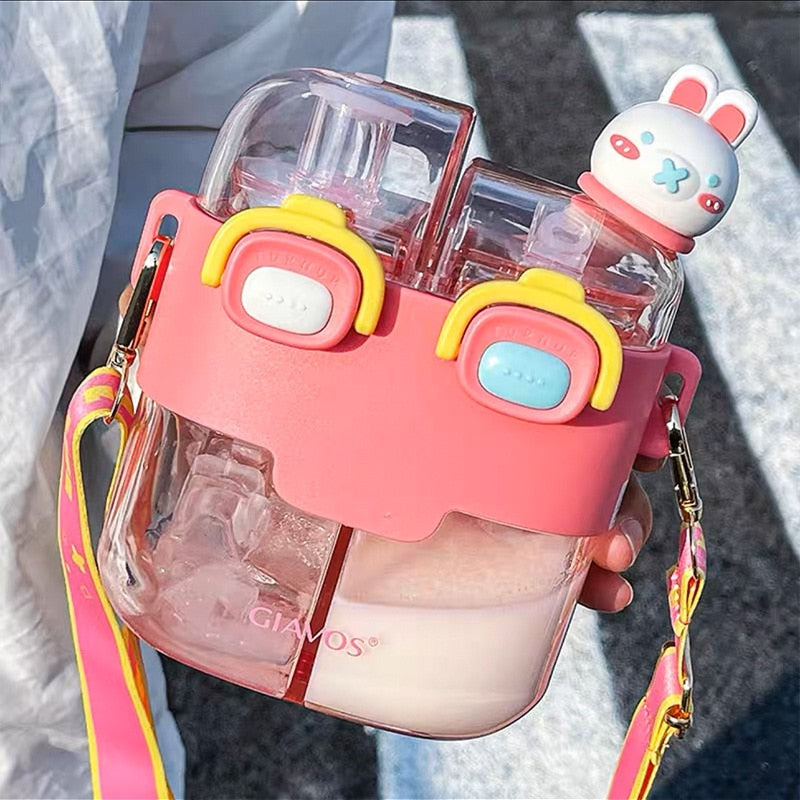 Hydration Buddy Water Bottle For Kids With Double-Bin Design