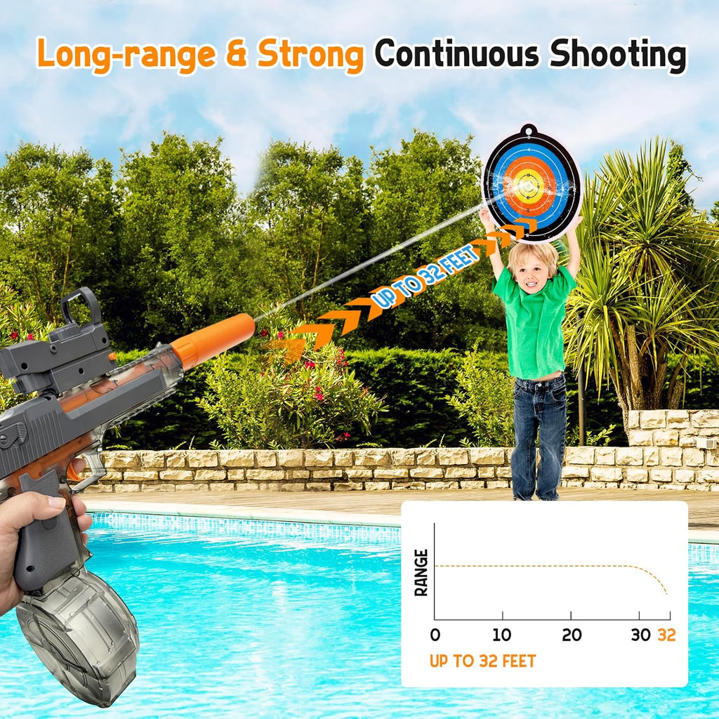 HydroBlitz Elite Water Gun With Red Dot And Continuous Firing