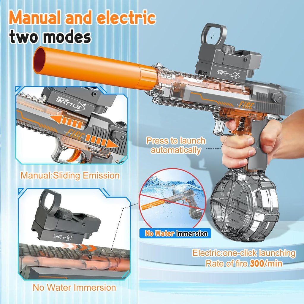 HydroBlitz Elite Water Gun With Red Dot And Continuous Firing