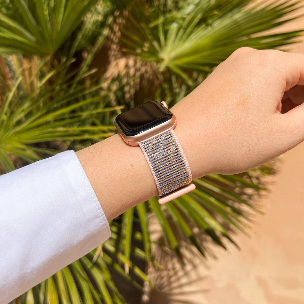 Apple Watch Nylon Band In Soft Pink For All Day Comfort