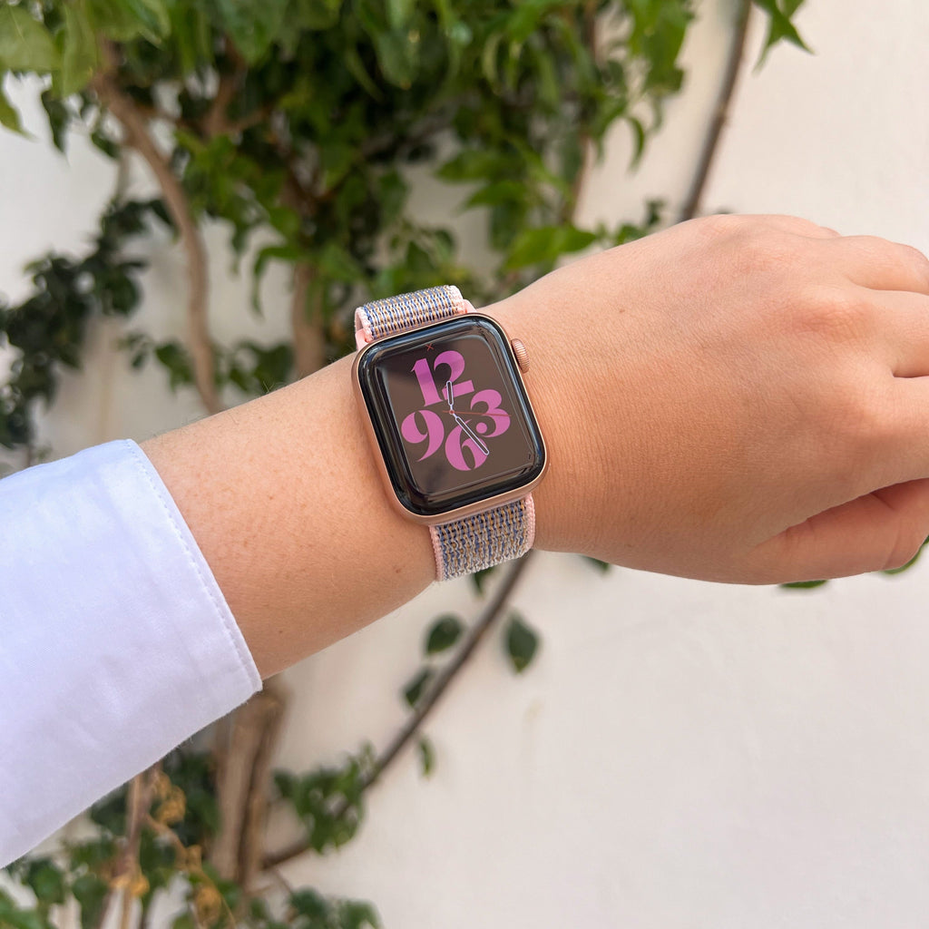 Apple Watch Nylon Band In Soft Pink For All Day Comfort