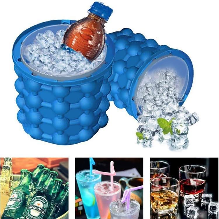 IceCube Maker Compact 2-In-1 Silicone Tray And Cooler For Fresh Drinks