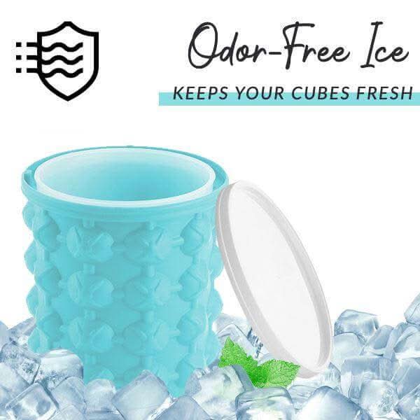 IceCube Maker Compact 2-In-1 Silicone Tray And Cooler For Fresh Drinks