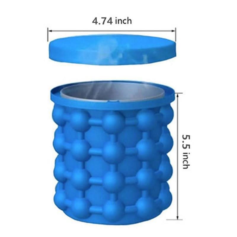 IceCube Maker Compact 2-In-1 Silicone Tray And Cooler For Fresh Drinks