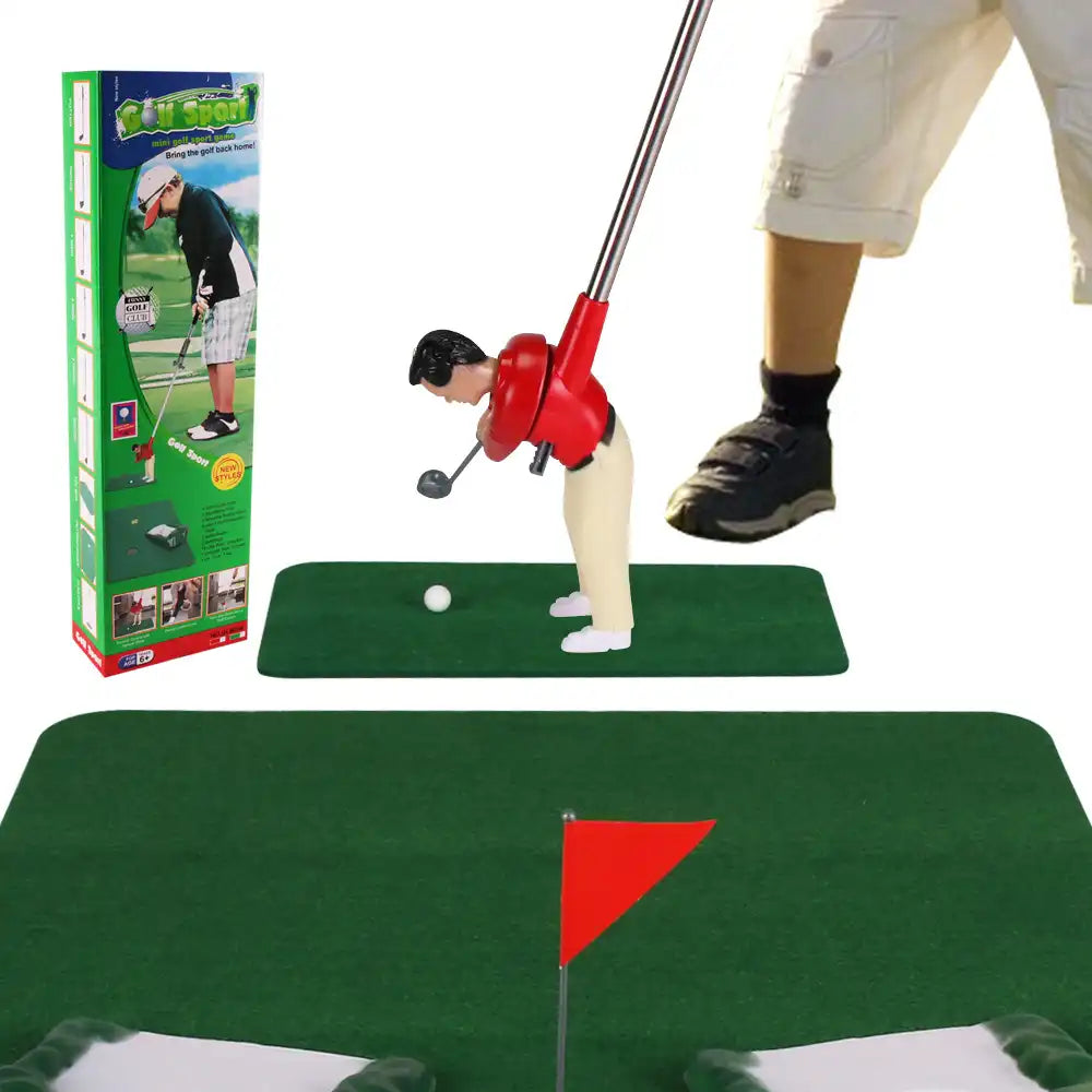 Home Indoor Golf Kit With 5-Piece Clubs Putting Mat And Accessories