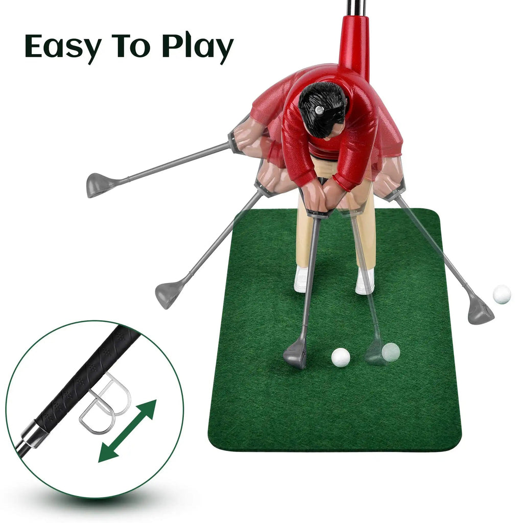 Home Indoor Golf Kit With 5-Piece Clubs Putting Mat And Accessories