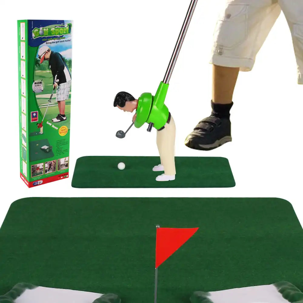 Home Indoor Golf Kit With 5-Piece Clubs Putting Mat And Accessories