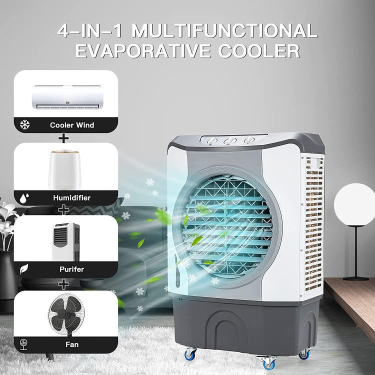 Industrial 4-In-1 Evaporative Cooler With 45L Tank And Strong Airflow For Large Spaces