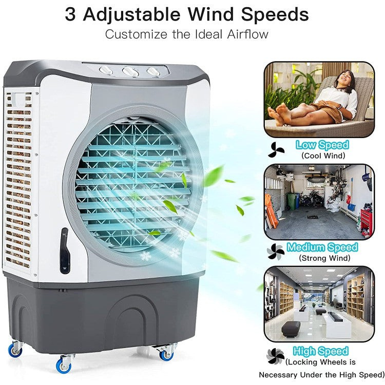 Industrial 4-In-1 Evaporative Cooler With 45L Tank And Strong Airflow For Large Spaces