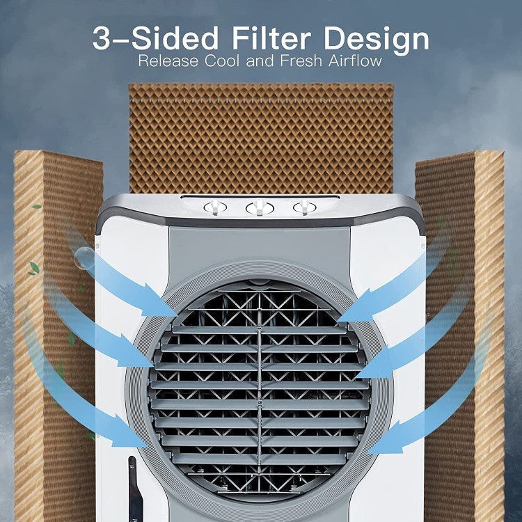 Industrial 4-In-1 Evaporative Cooler With 45L Tank And Strong Airflow For Large Spaces