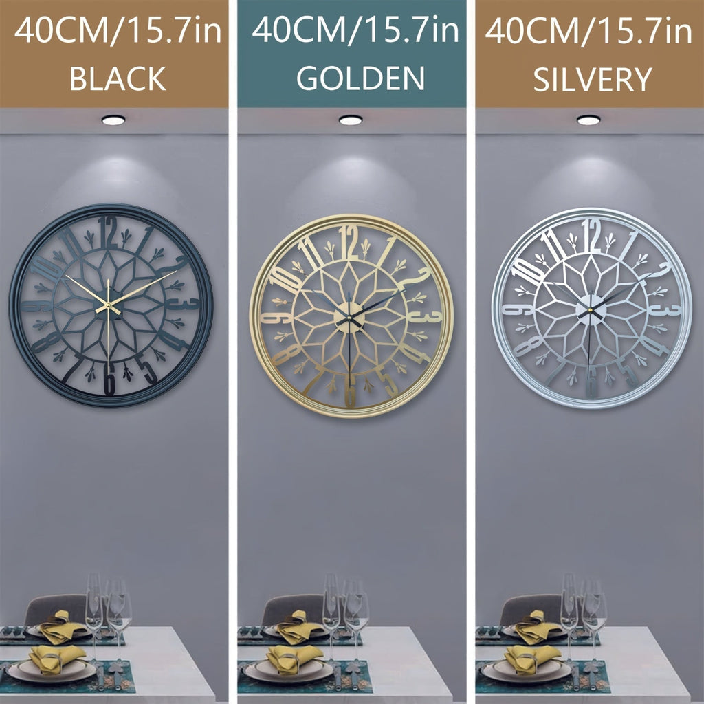 Industrial Style Wall Clock With Silent Movement Handcrafted Metal