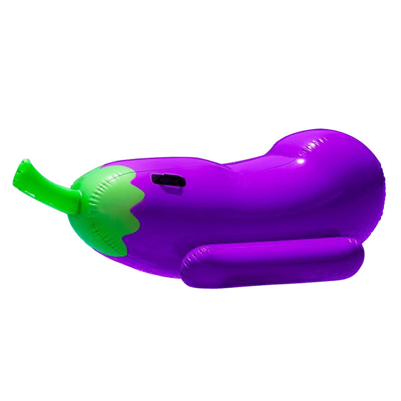 Inflatable Eggplant Lounger For Pool And Beach Relaxation