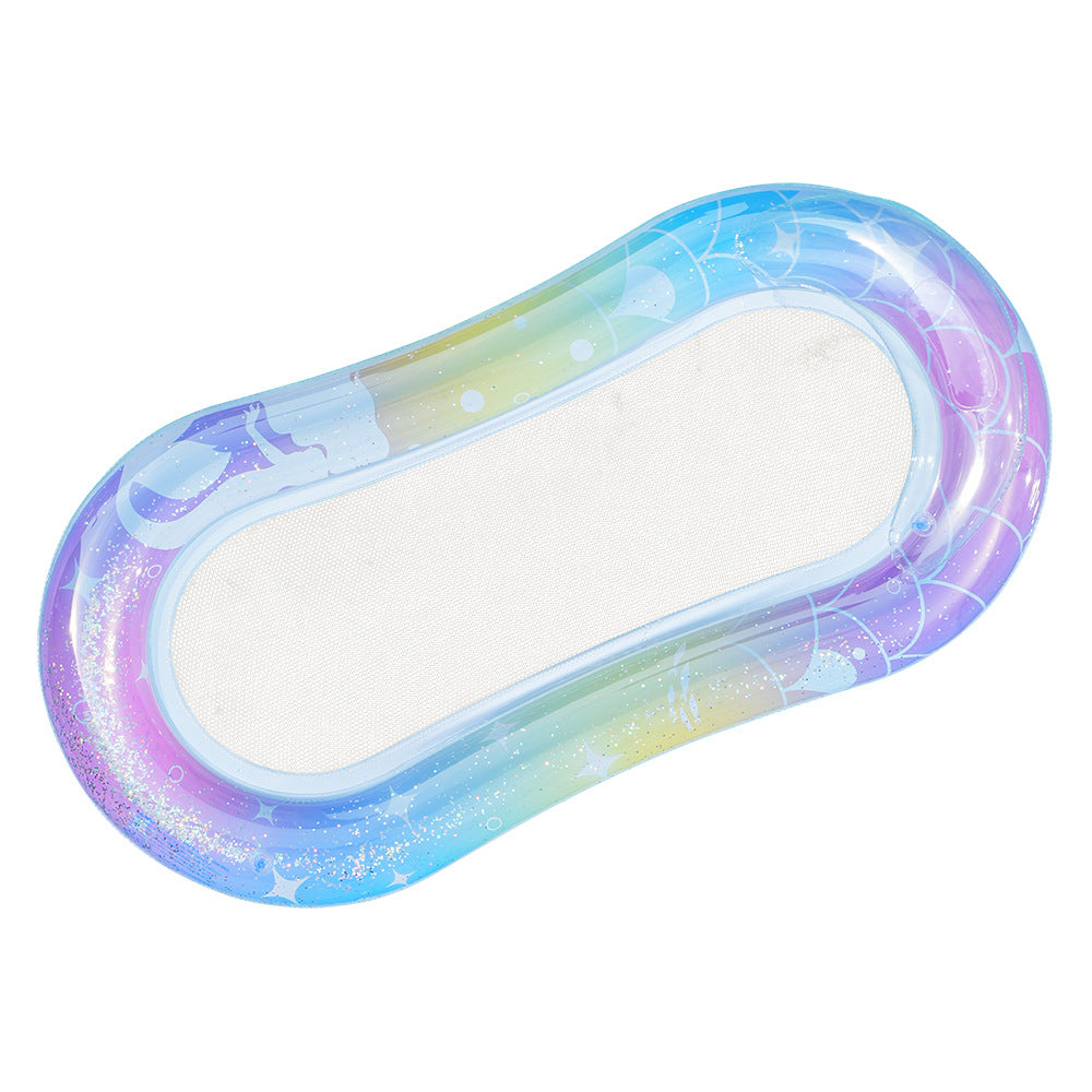 Inflatable Pool Chair With Mesh Lounge Float For Comfortable Poolside Relaxation