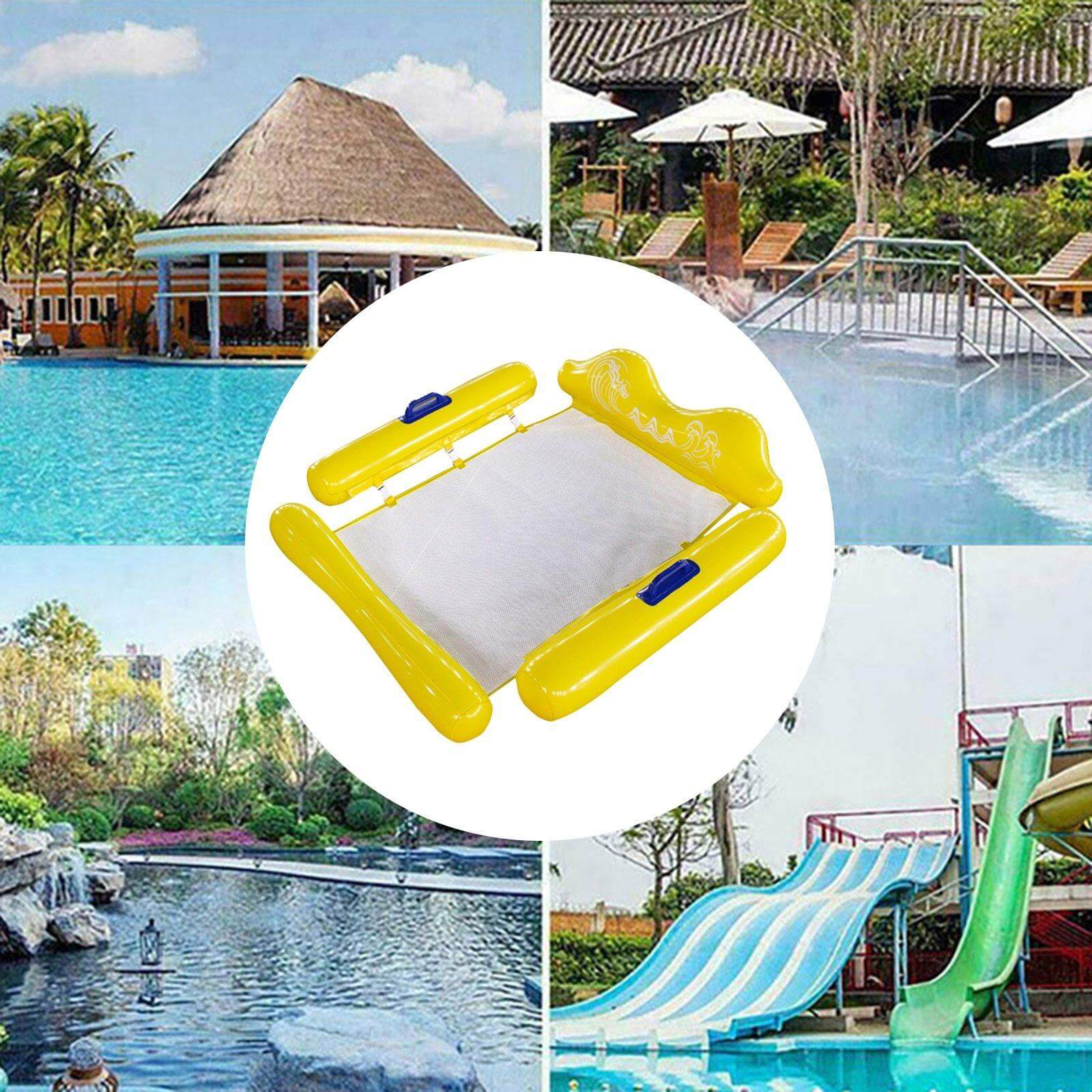 Inflatable Pool Hammock Float With Double-Lock Inflation For Relaxation