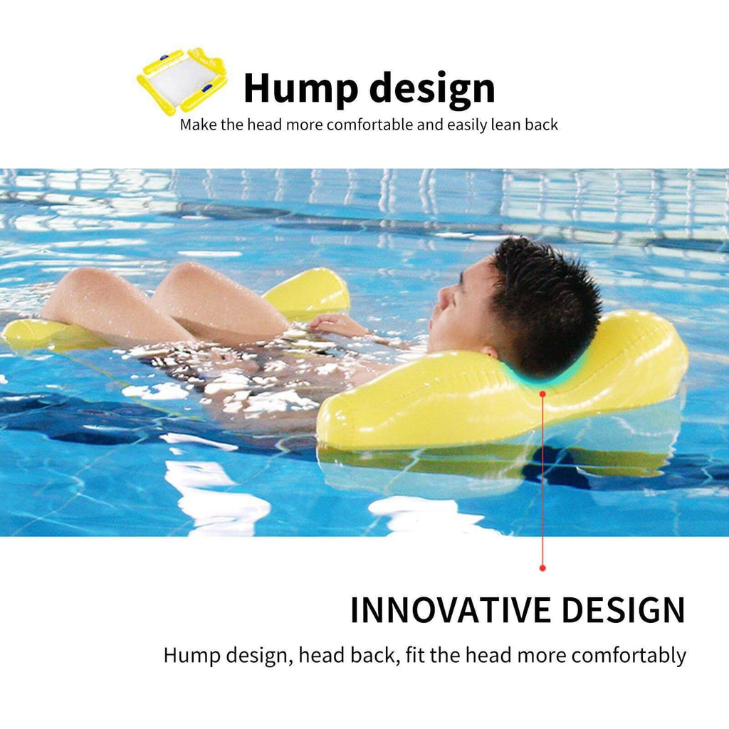 Inflatable Pool Hammock Float With Double-Lock Inflation For Relaxation