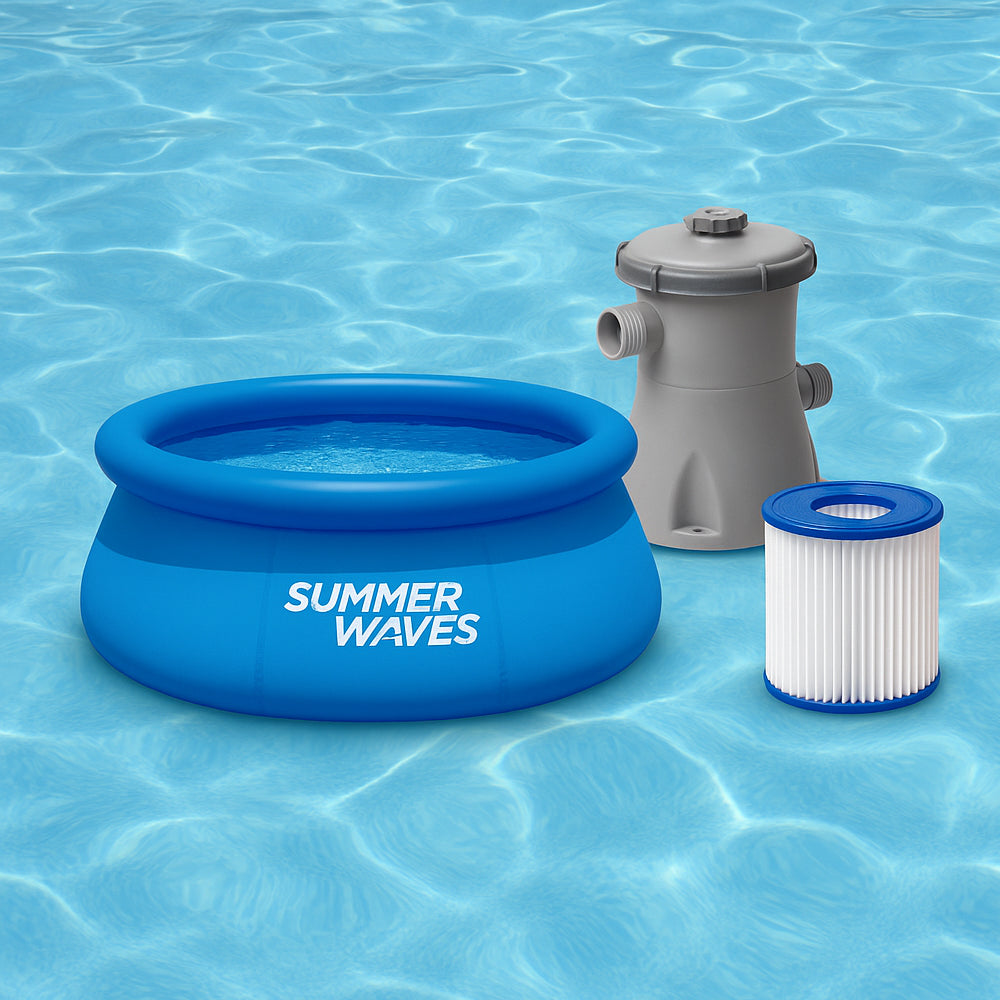 Inflatable Pool With Easy Setup And Filter Pump For Spacious Family Summer Fun