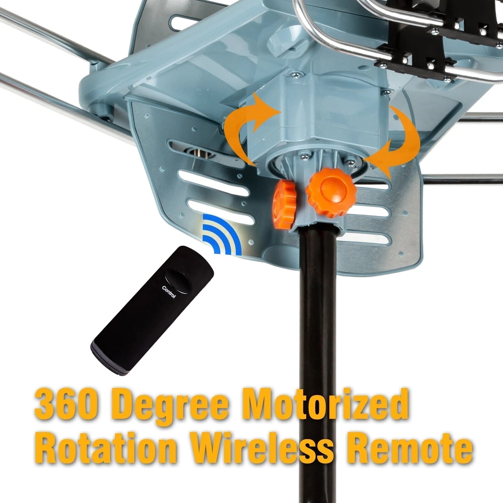 Innovative HD TV Antenna With 360-Degree Motorized Reception And Remote