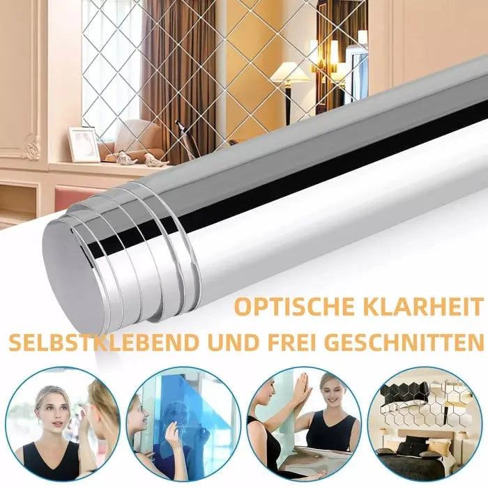 Shatterproof PET Window Mirror Film With Self-Adhesive Backing For Safe Reflection