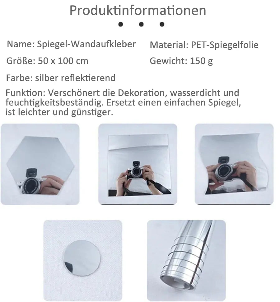 Shatterproof PET Window Mirror Film With Self-Adhesive Backing For Safe Reflection
