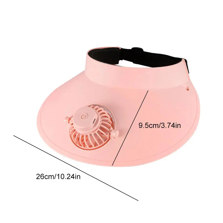 Solar Cooling Fan Visor Hat For Women With Lightweight Adjustable Comfort Outdoors