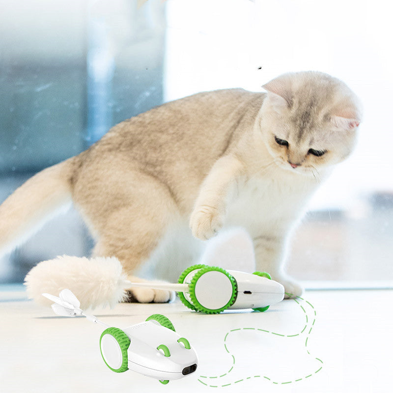 Feather Wand Cat Toy With Realistic Movement For Engaging Play